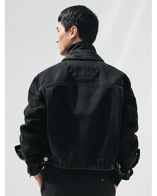 Jacquemus Black The De-Nîmes Canevas Jacket for men