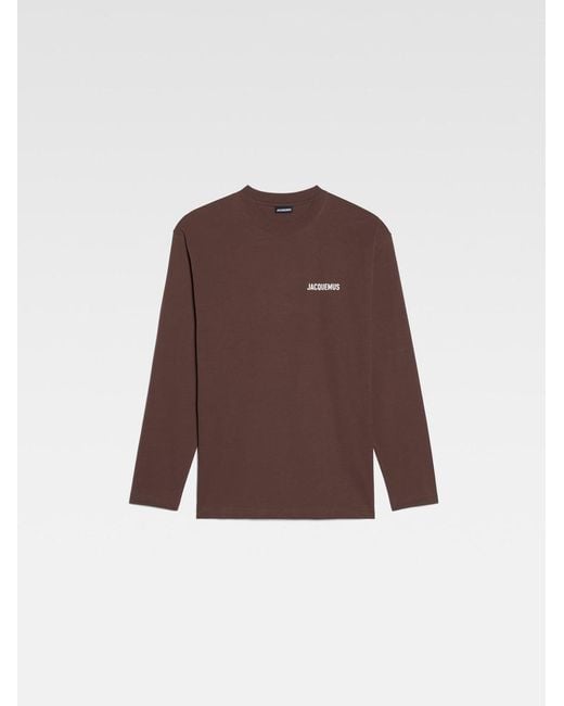 JACQUEMUS 長袖カットソー ダークブラウン XS JACQUEMUS 長袖カットソー ダークブラウン XS JACQUEMUS 'The Gros