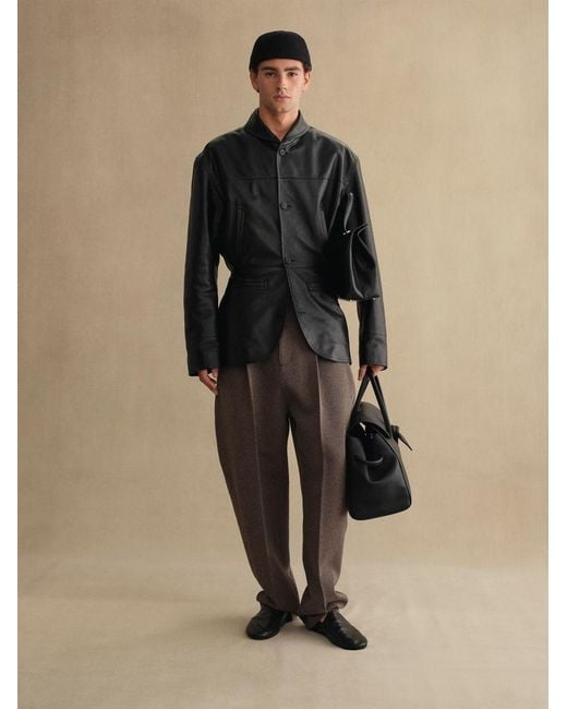 Jacquemus Black The Gardian Leather Jacket