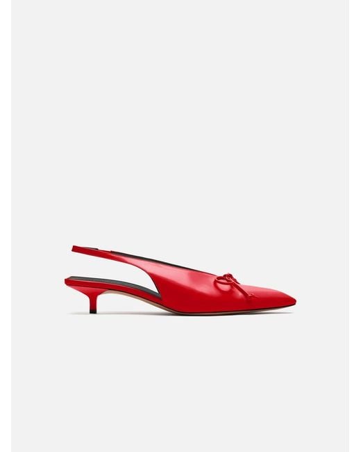 Jacquemus Red The Low Cubisto Slingbacks