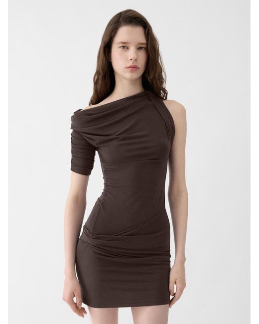 Jacquemus Natural The Drapeado Mini Dress
