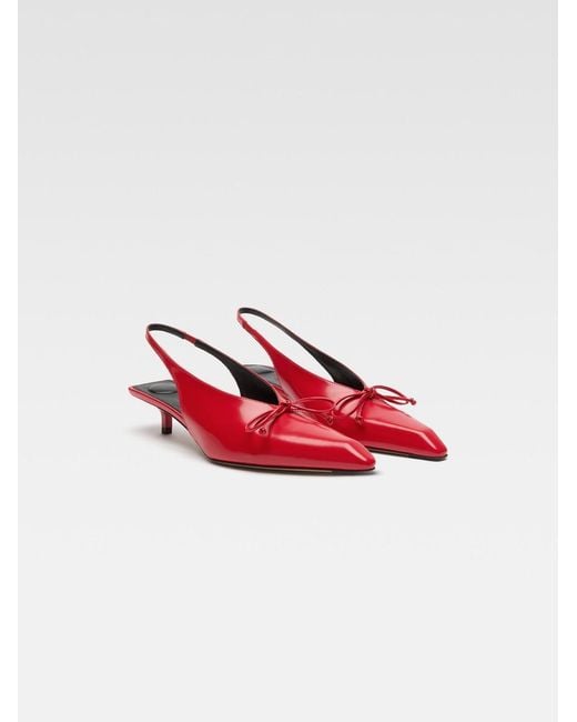 Jacquemus Red The Low Cubisto Slingbacks