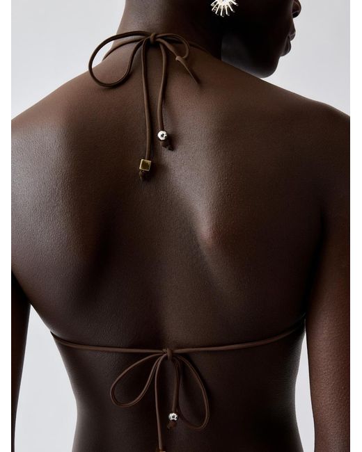 Jacquemus White The Triangle Bikini Top