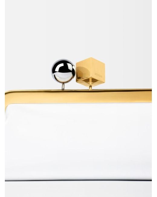 Jacquemus White The Salon Clutch