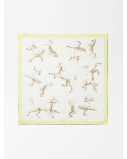Jacquemus Metallic The Caniche Large Silk Scarf