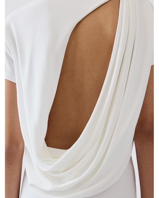 Jacquemus White The Mistral Short-Sleeve Dress
