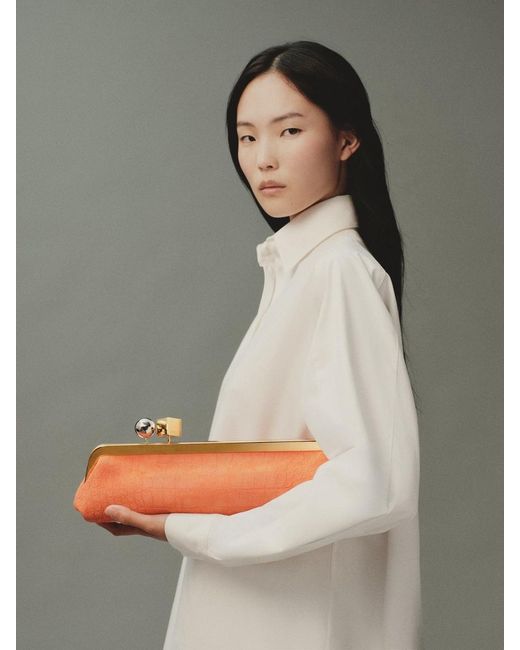 Jacquemus Red The Salon Clutch
