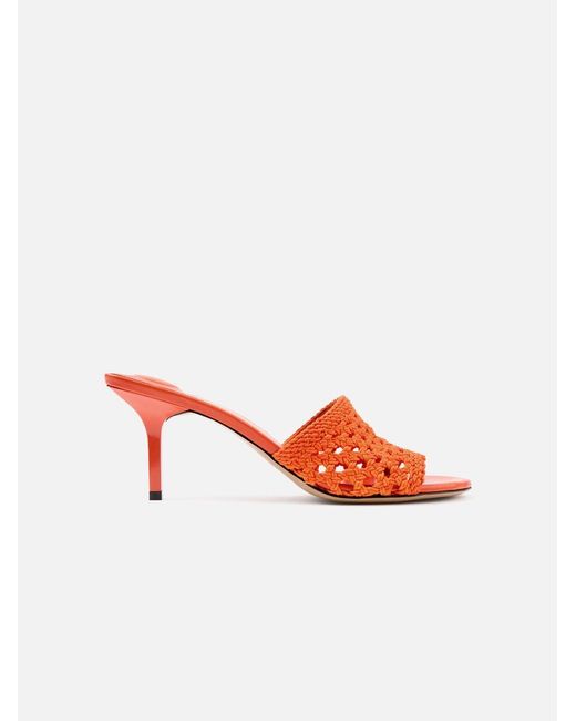 Jacquemus Red The Cubisto Mules