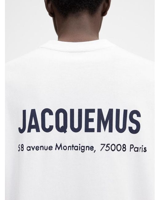 Jacquemus White The Montaigne Address Long-Sleeve T-Shirt for men