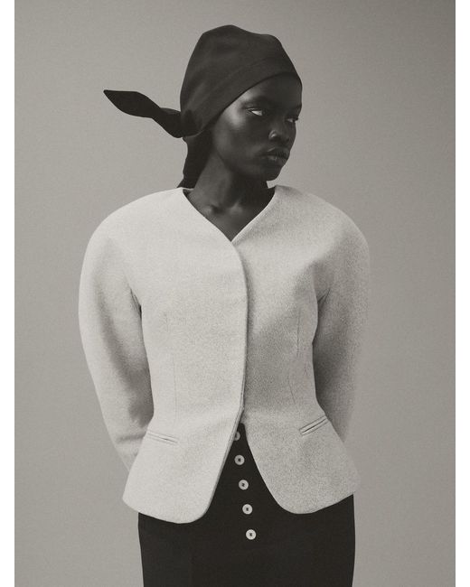 Jacquemus Natural The Mini Ovalo Jacket
