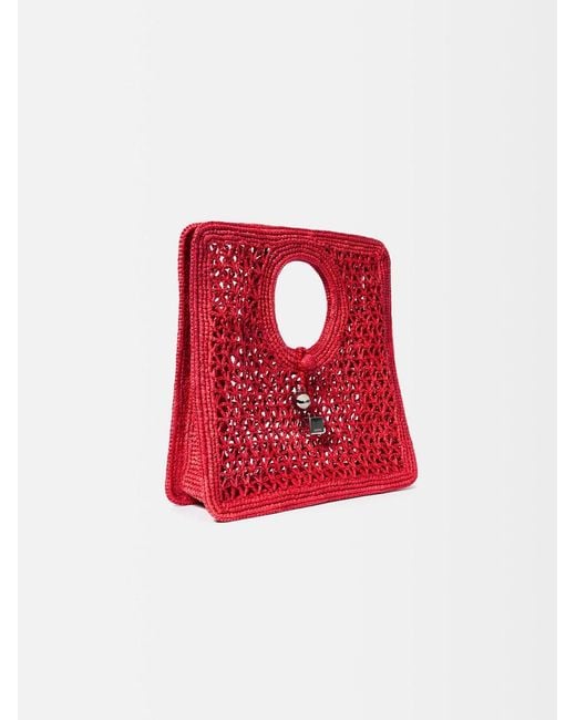 Jacquemus Red The Spiaggia Small Square Bag
