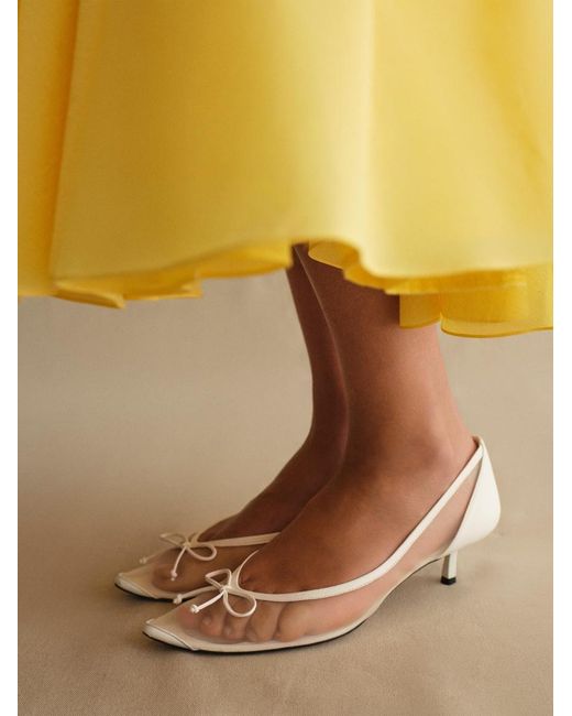 Jacquemus White The Low Tourni Heels