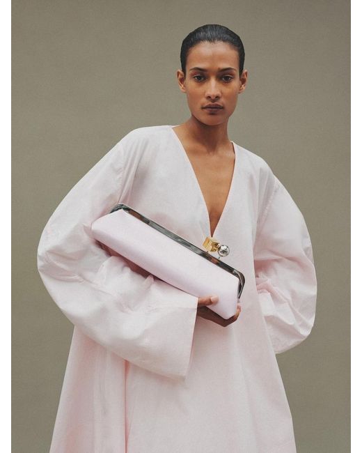 Jacquemus Pink The Salon Clutch