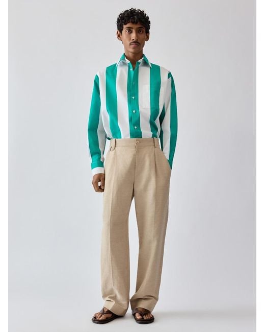 Jacquemus Blue The Linen Croisière Pants