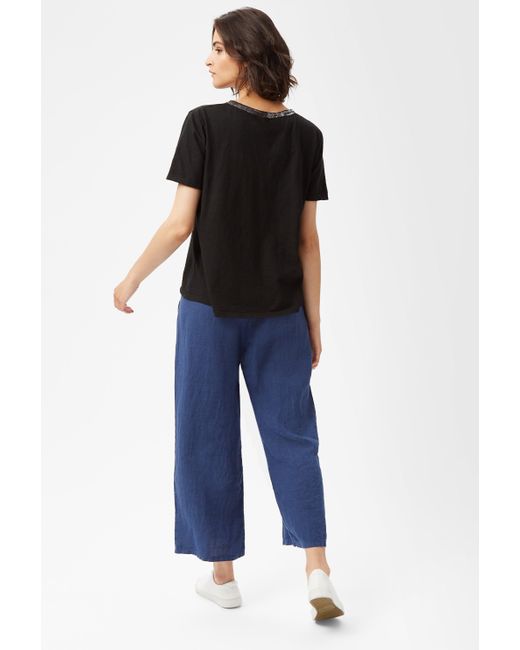 James Lakeland Synthetic Sequin V Neck 