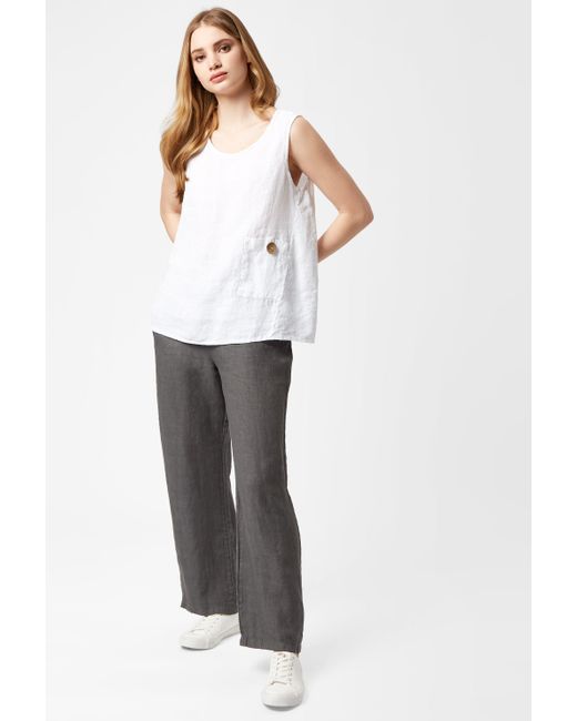 James Lakeland Linen Sleeveless Top in 