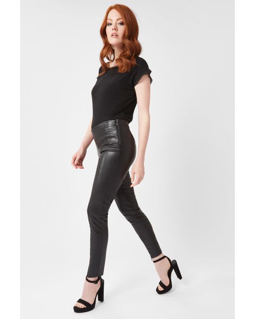 James Lakeland Zip Hem Faux Leather 