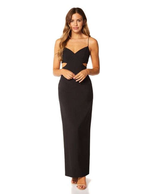 Jarlo Black Jack Cami Strap Midaxi Dress With Cut Out Detail
