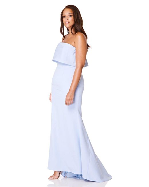 Blaze Strapless Maxi Dress With Overlay 