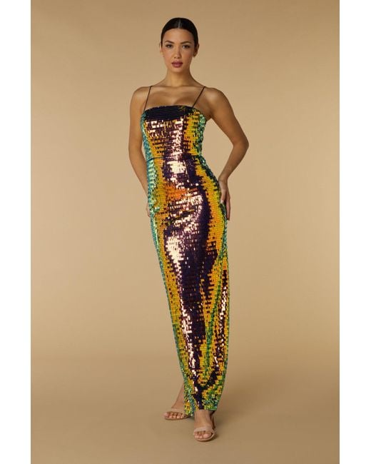 Jarlo Natural Juno Sequin Maxi Dress With Cami Straps