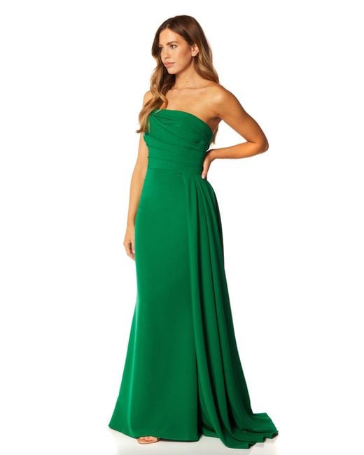 Jarlo Fishtail Maxi Dress With Strappy Back In Green Clearance Jarlo Green  Dress Top Sale Olani