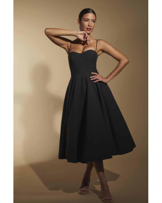 Jarlo Natural Jones Skater Midi Dress With Cami Straps