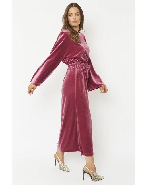 Jayley Red Velvet Full Length Gown