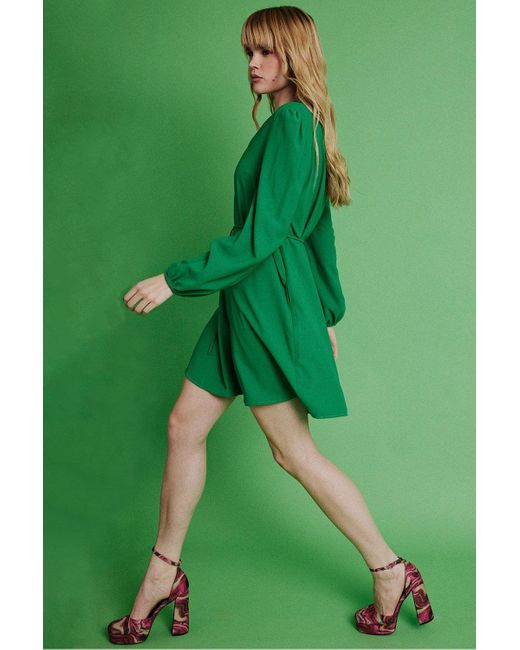 Jayley Green Silk Blend Dress
