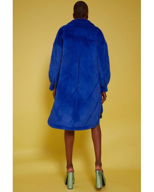 Jayley Yellow Hand Made Bamboo Eco Fur Coat