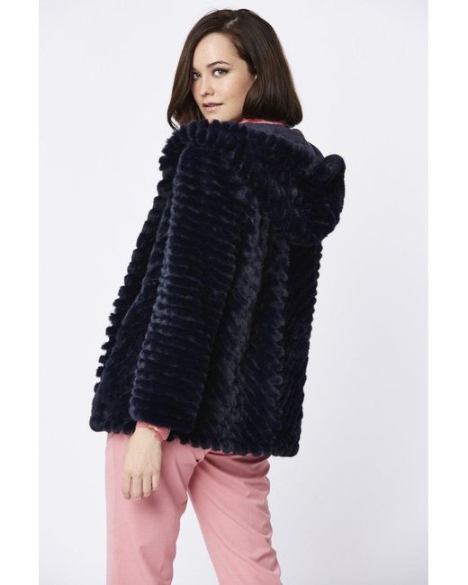 Jayley Blue Faux Fur Jacket