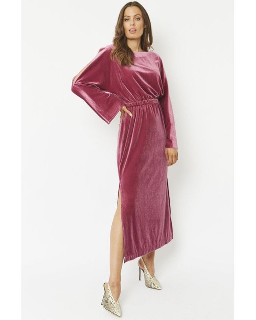 Jayley Red Velvet Full Length Gown