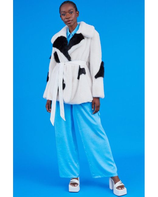 Jayley Red Faux Fur Long Coat