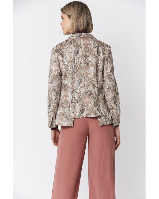 Jayley White Suedette Snakeskin Effect Jacket