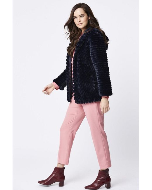 Jayley Blue Faux Fur Jacket