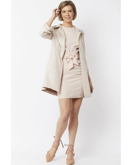 Jayley Natural Faux Suede Jacket