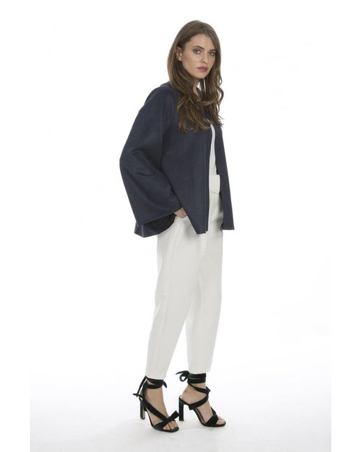 Jayley Blue Luxury Faux Suede Jacket