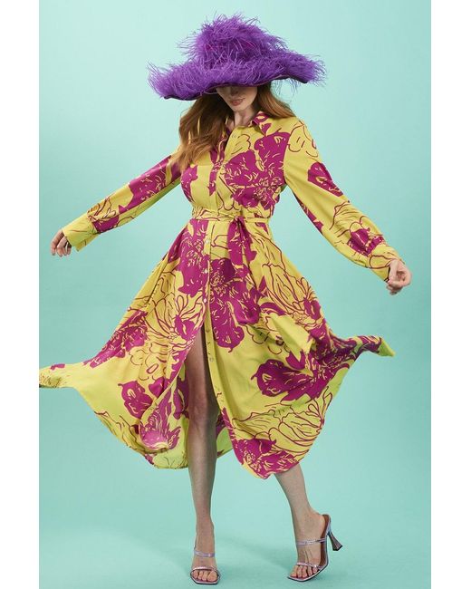 Jayley Green Rayon Blend Sienna Floral Maxi Dress