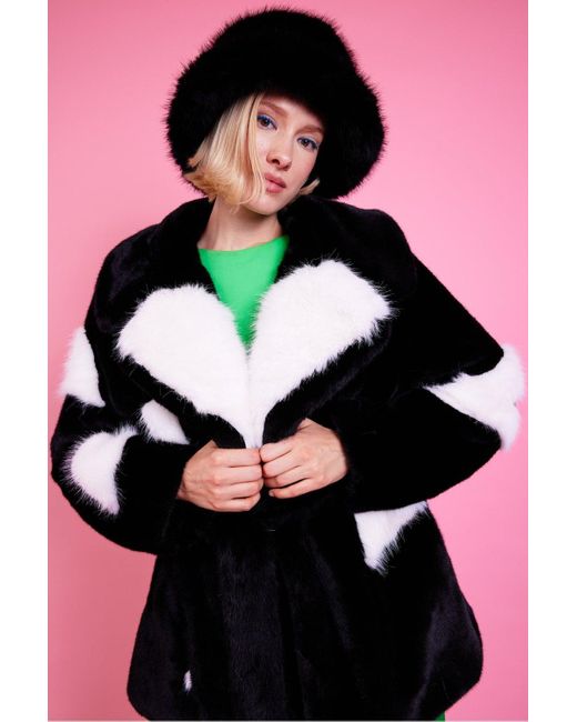 Jayley Pink Faux Fur Long Coat