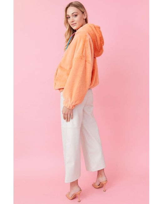 Jayley Pink Faux Fur Hoodie