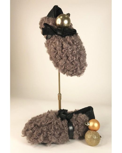 Jayley Natural Real Fur Slippers