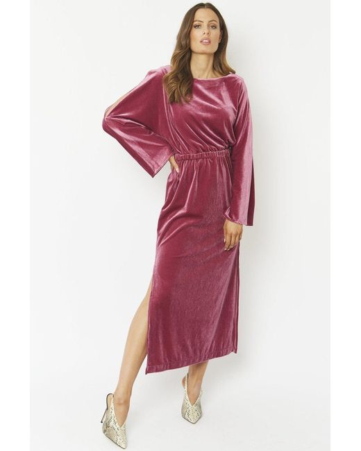 Jayley Red Velvet Full Length Gown