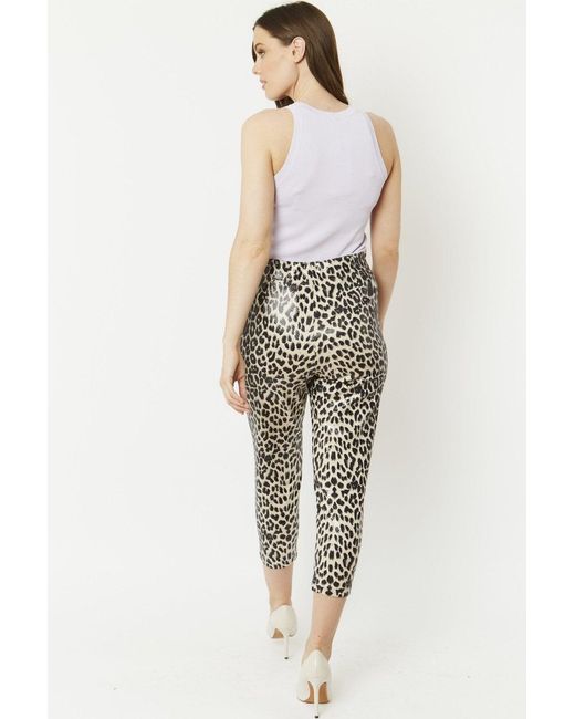 Jayley Black Mono Leopard Leopard Print Faux Suede Trousers