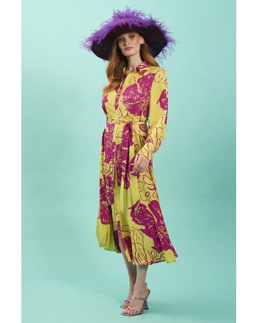 Jayley Green Rayon Blend Sienna Floral Maxi Dress