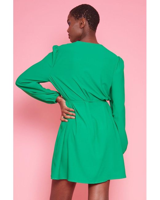 Jayley Green Silk Blend Dress