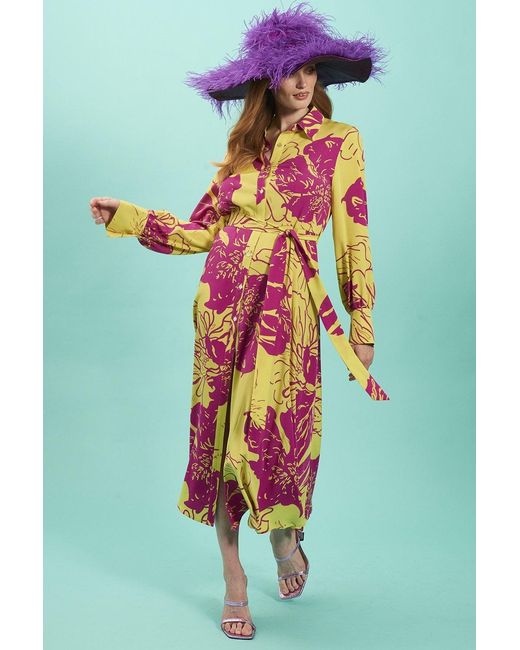 Jayley Green Rayon Blend Sienna Floral Maxi Dress