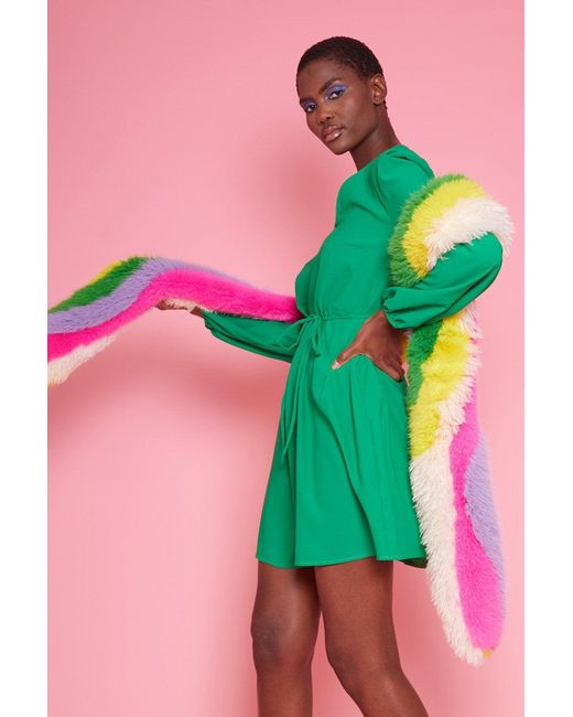 Jayley Green Silk Blend Dress