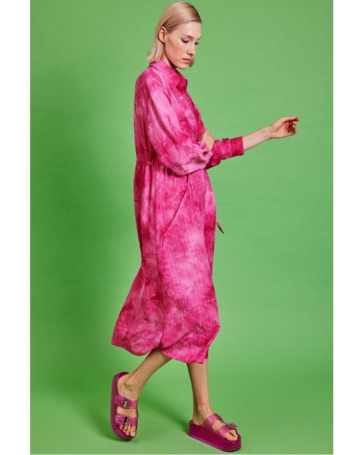 Jayley Green Love Herb Maxi Shirt Dress