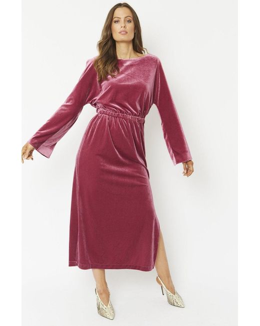 Jayley Red Velvet Full Length Gown