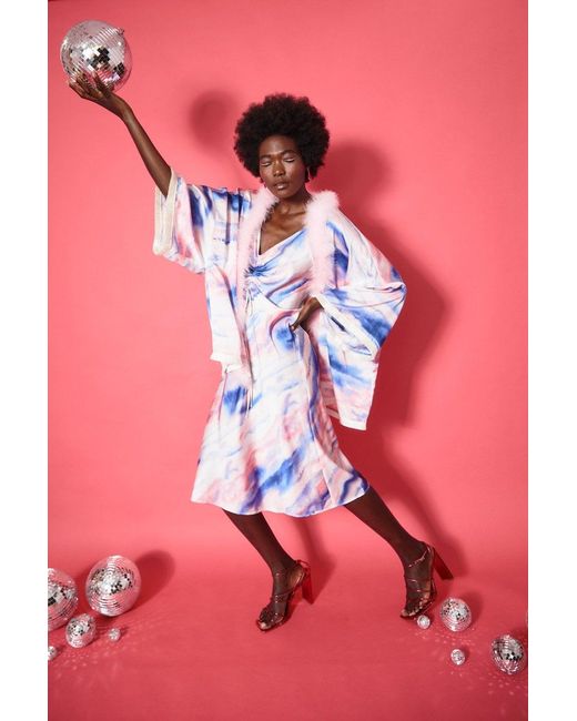 Jayley Pink Malia Tie Dye Cape