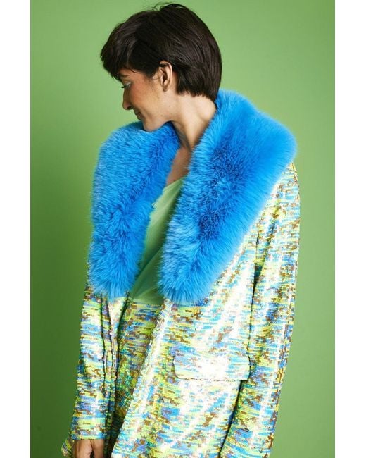 Jayley Green Sequin Mulit-Coloured Blazer
